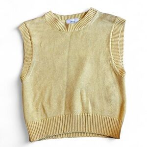 Wilfred Yellow Sleeveless Sweater Size M
